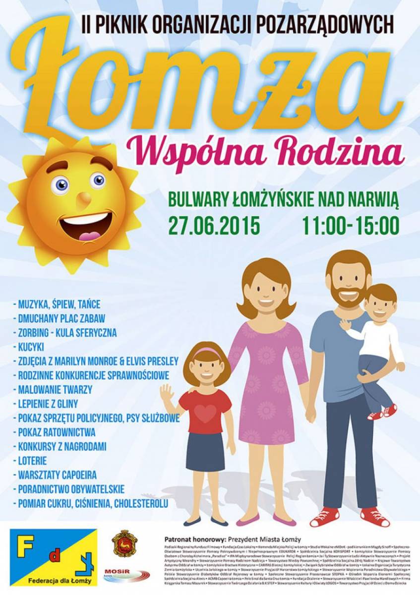 II Piknik Organizacji Pozarządowych „Wspólna Rodzina – Łomża”