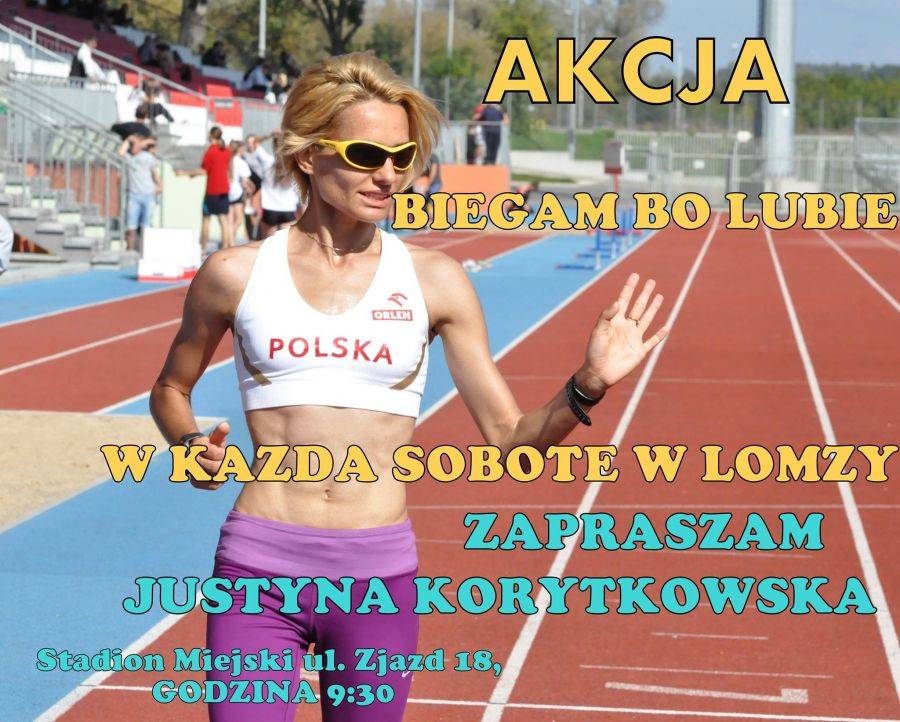 Biegam bo Lubię na Stadionie Miejskim w Łomży