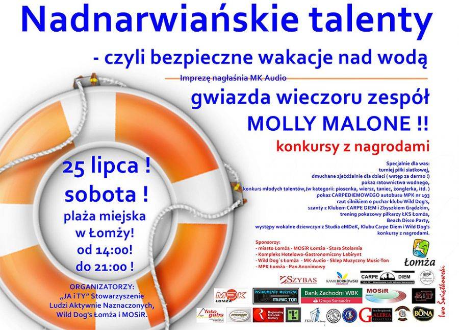 W sobotę na plaży Nadnarwiańskie Talenty!