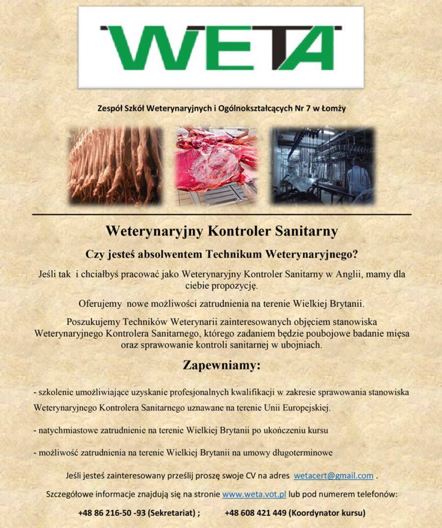 Szansa na pracę w Anglii dla absolwentów WETY