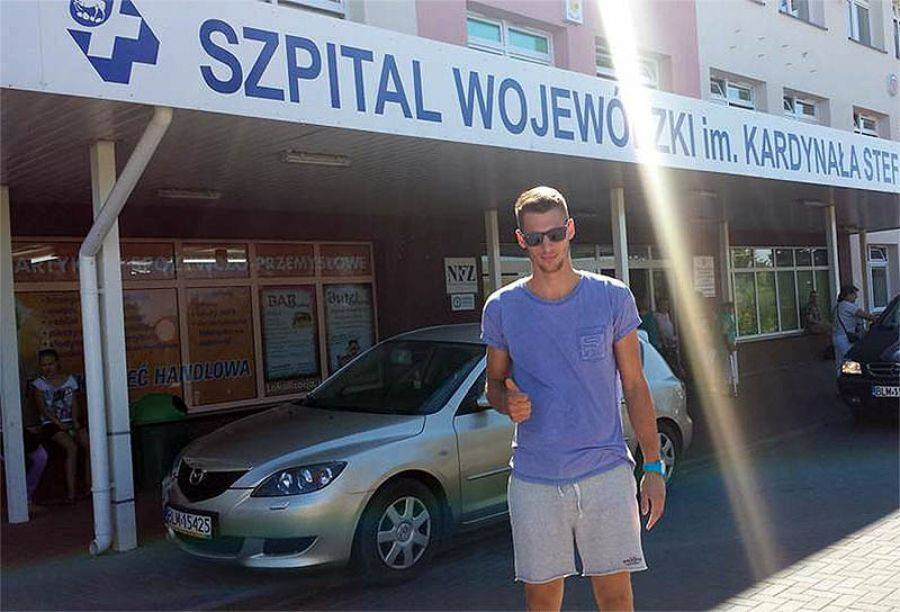 Piotr Lipka wyszedł dziś ze szpitala