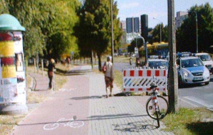 Wypadek na ścieżce rowerowej