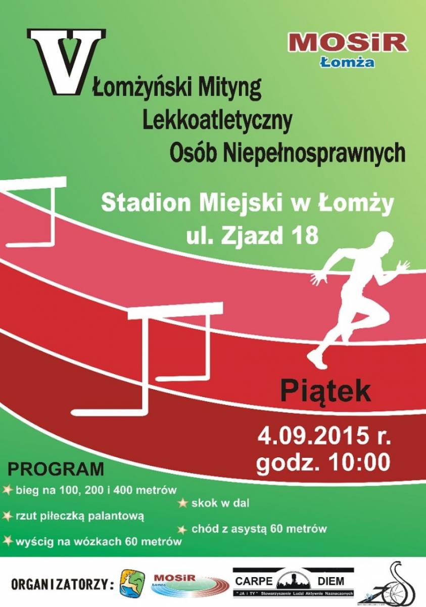 Łomżyński Mityng Lekkoatletyczny Osób Niepełnosprawnych po raz piąty