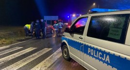 Miastkowo: Na skrzyżowaniu palił się samochód [FOTO]