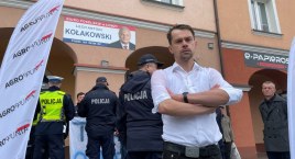 Agrounia protestowała pod biurem poselskim Lecha Kołakowskiego [FOTO, VIDEO]