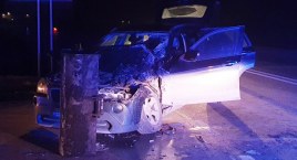 Wypadek z udziałem koparko-ładowarki na obwodnicy Kupisk [FOTO]