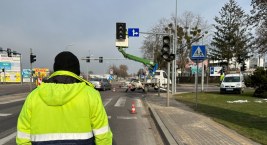 Trwa naprawa sygnalizacji na Alei Legionów w Łomży