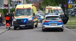 Groźny upadek ósmoklasistów na hulajnodze [FOTO]