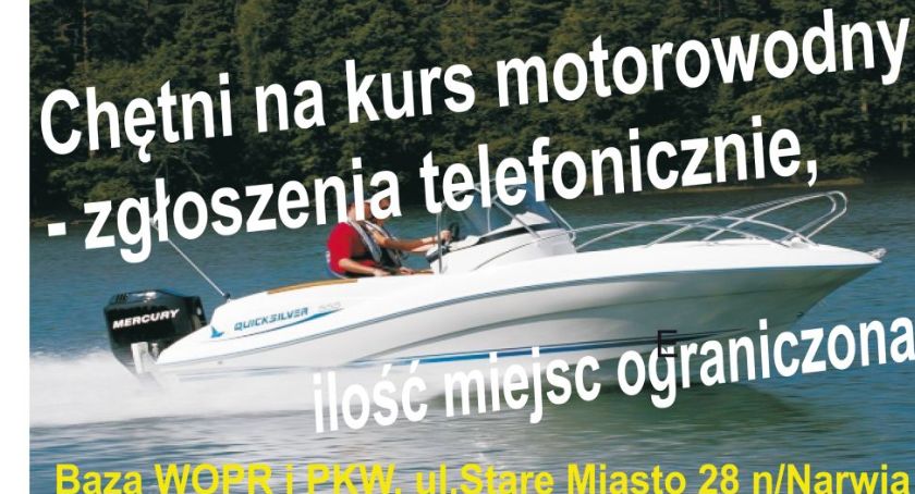 Zaproszenie na kurs motorowodny