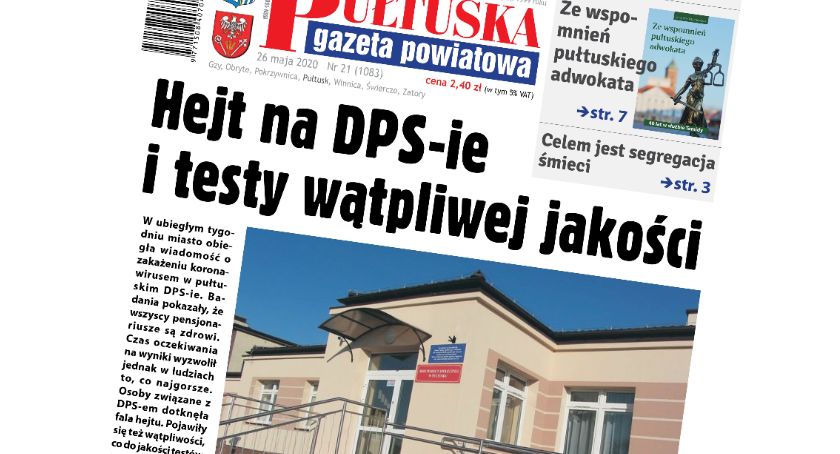 W 21 numerze Pułtuskiej Gazety Powiatowej