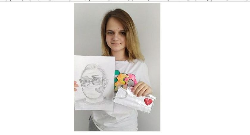 Maseczka dla Jurka Owsiaka od pułtuszczanki Marysi Komsty