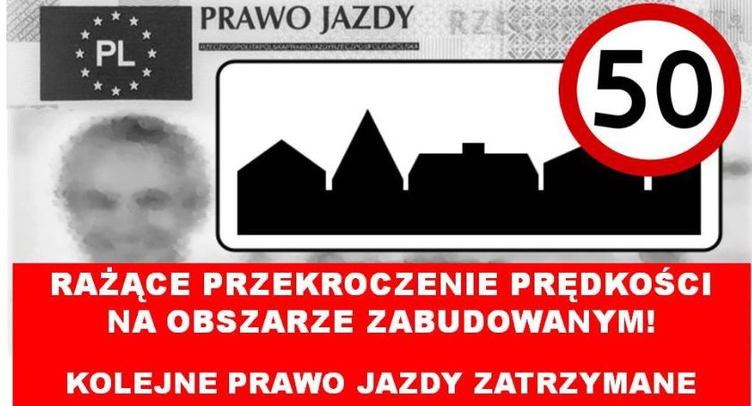 Kolejny amator szybkiej jazdy stracił prawo jazdy