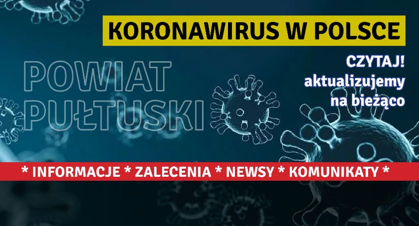 Komunikat Sanepidu – stan w powiecie pułtuskim w dniu 31 maja