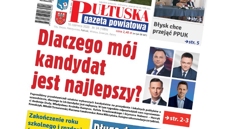 W 24 numerze Pułtuskiej Gazety Powiatowej