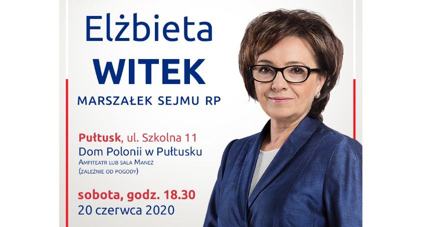 Spotkanie z Marszałek Sejmu Elżbietą Witek - zaproszenie