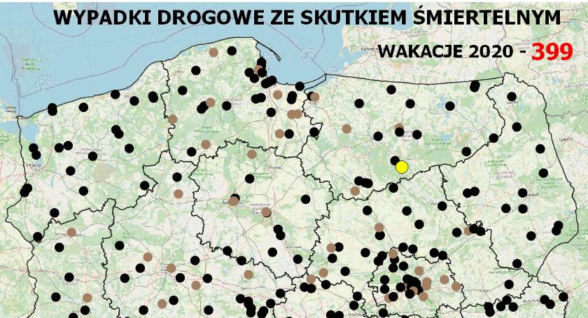 Mapa Wypadków Drogowych ze skutkiem śmiertelnym – AKTUALIZACJA