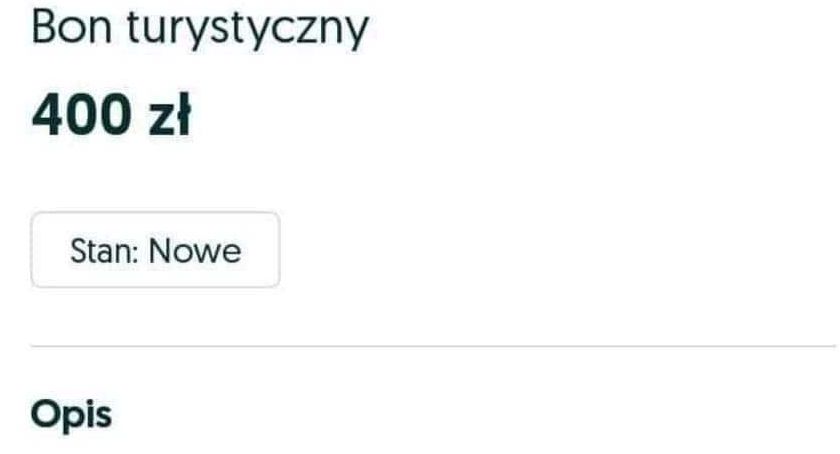 Uwaga na oszustów sprzedających bony turystyczne!