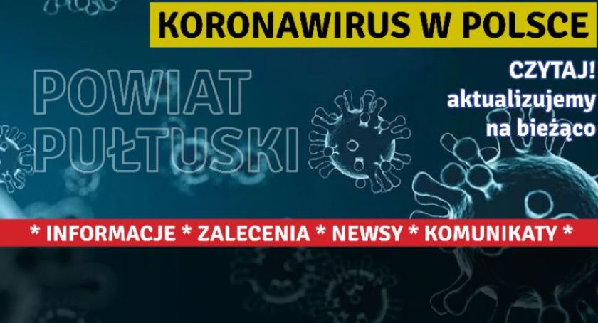 Koronawirus – aktualny stan w powiecie pułtuskim