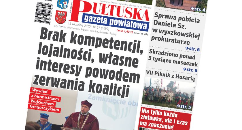 W 37 numerze Pułtuskiej Gazecie Powiatowej