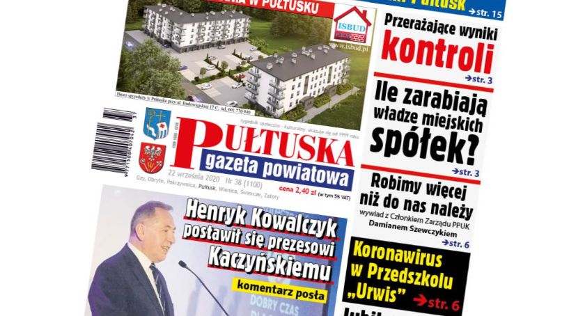 W 38 numerze Pułtuskiej Gazety Powiatowej