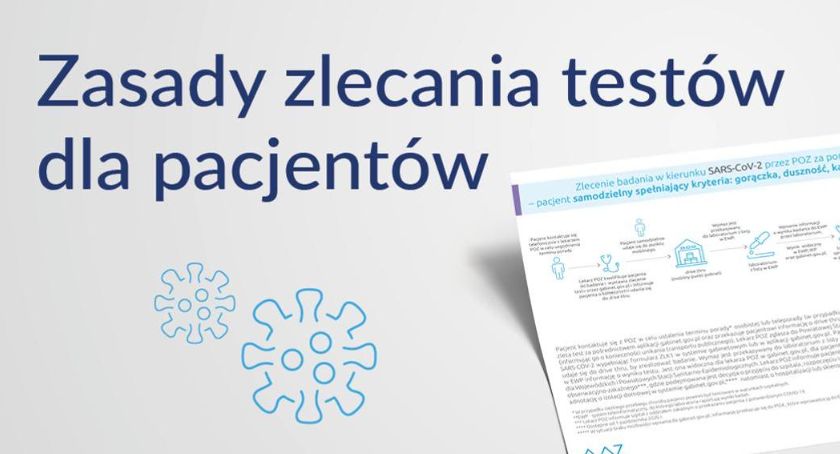 Zasady zlecania testów na koronawirusa