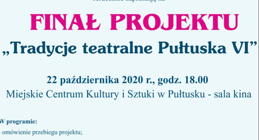 Tradycje Teatralne Pułtuska - zaproszenie