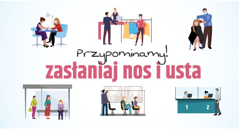 Przypominamy o obowiązku zasłaniana ust i nosa!