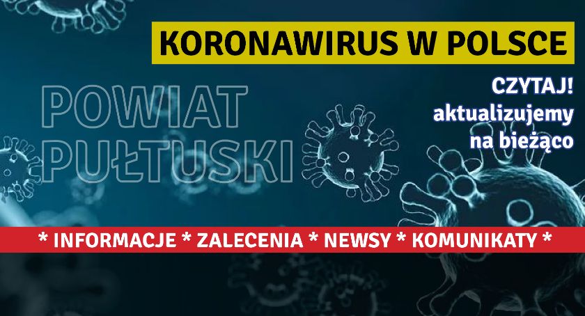 31 osób zakażonych – najnowsze dane z powiatu pułtuskiego
