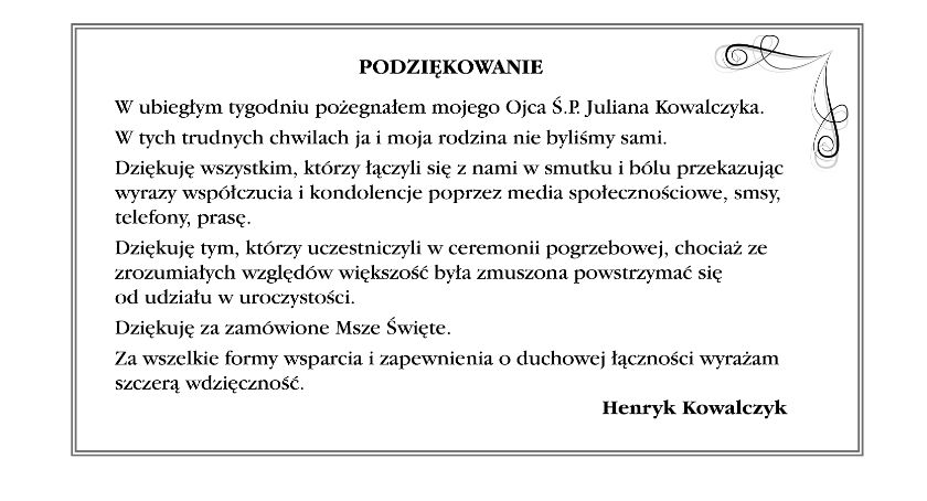 Podziękowanie
