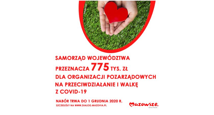 Mazowsze wspiera organizacje pozarządowe w walce z COVID-19