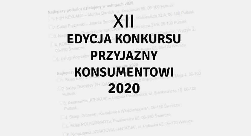 XII Konkurs Konsumencki – sonda internetowa
