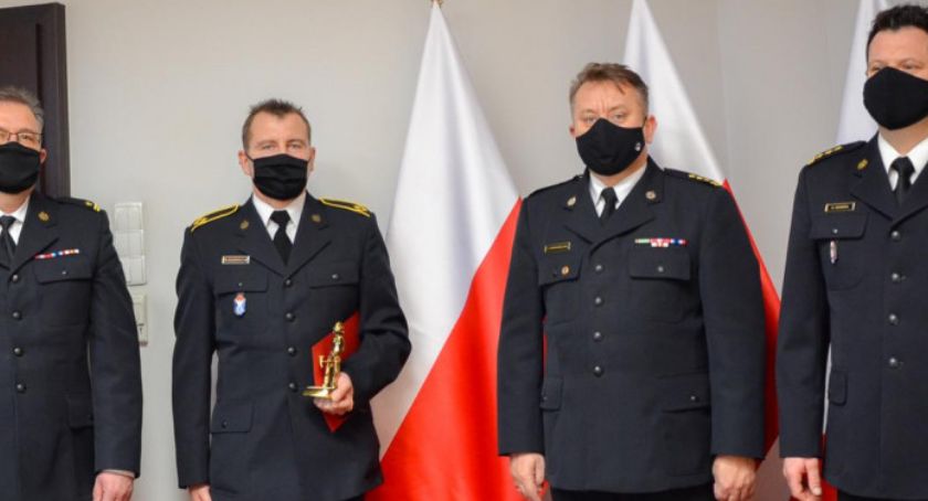 Mł. asp. Mieczysław Kaczmarczyk wyróżniony przez komendanta wojewódzkiego PSP