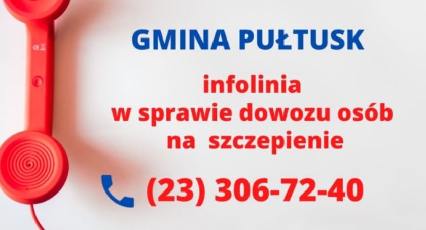 Gmina Pułtusk organizuje dowozy na szczepienia przeciw COVID-
