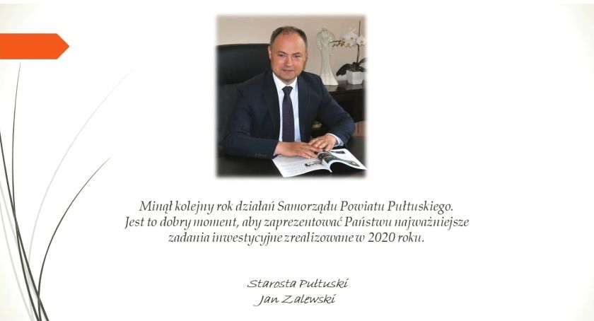 Najważniejsze inwestycje powiatu pułtuskiego w 2020 roku