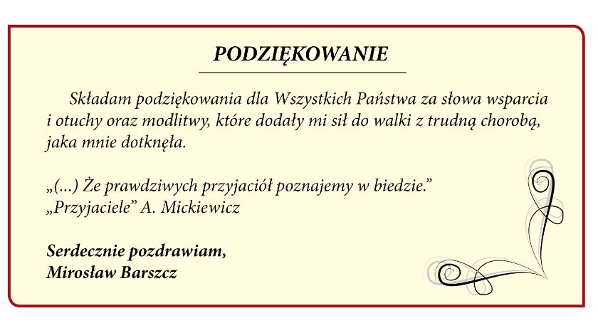 Podziękowanie
