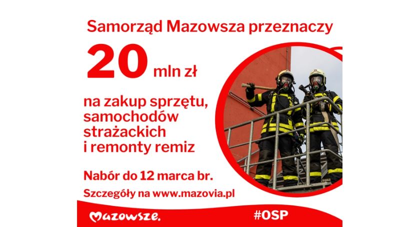 Mazowsze wspiera strażaków