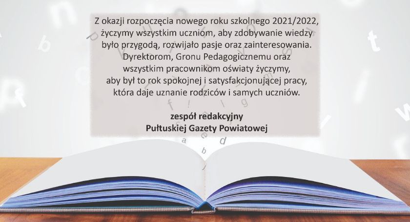 Życzenia z okazji rozpoczęcia roku szkolnego