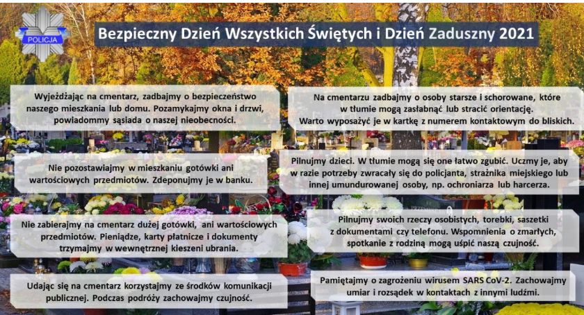 Bezpieczny Dzień Wszystkich Świętych i Dzień Zaduszny