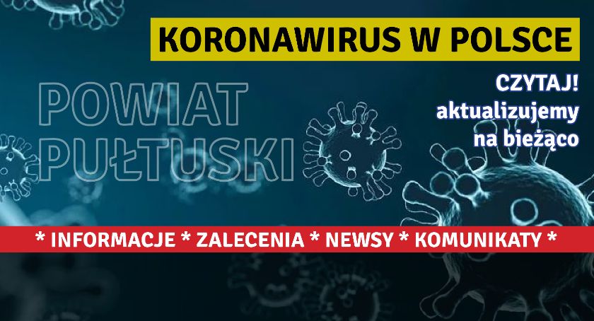 Kolejne zakażenia w powiecie pułtuskim - raport MZ