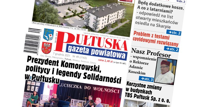 W 49 numerze Pułtuskiej Gazety Powiatowej
