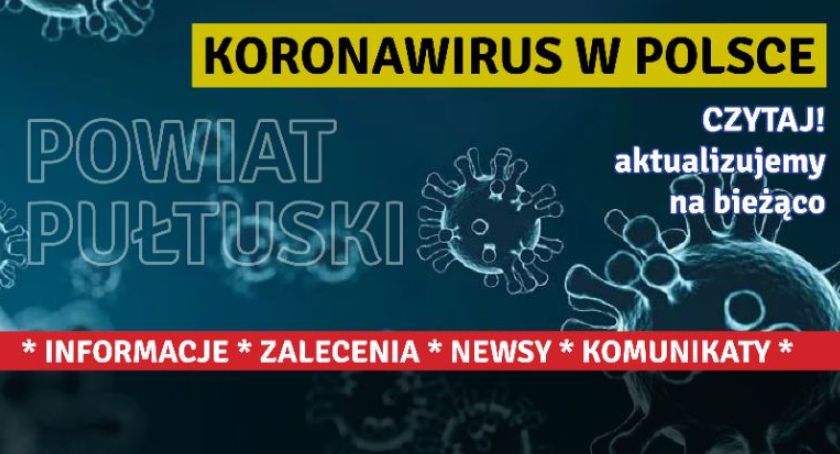 Konawirus: dobowy raport MZ z powiatu pułtuskiego