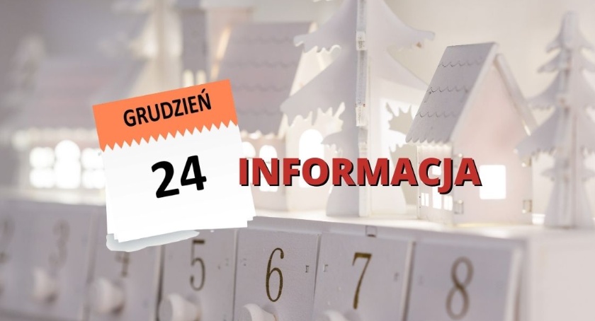 Informacja dotycząca pracy Urzędu Miejskiego w Pułtusku w dniu 24 grudnia