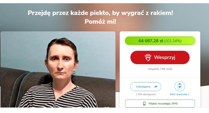 Sukces zbiórki na leczenie Pani Agnieszki Goryszewskiej