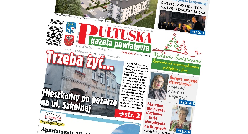 W 51 świątecznym wydaniu Pułtuskiej Gazety Powiatowej