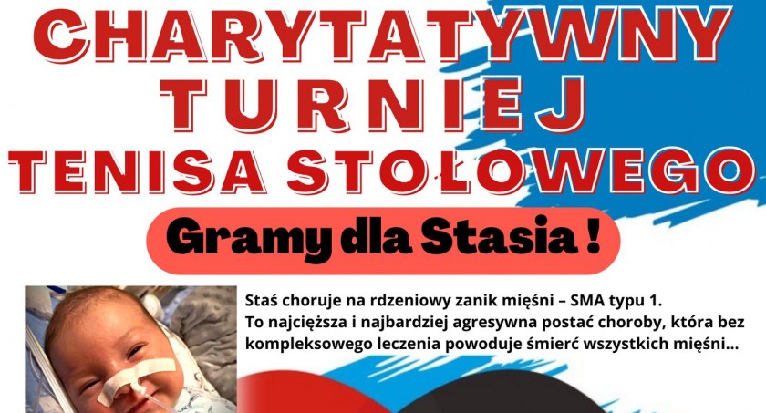 Charytatywny turniej tenisa stołowego - Gramy dla Stasia!