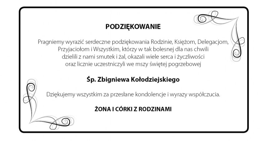 Podziękowanie