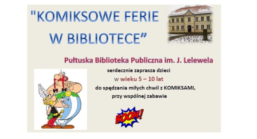 Biblioteka zaprasza na komiksowe ferie