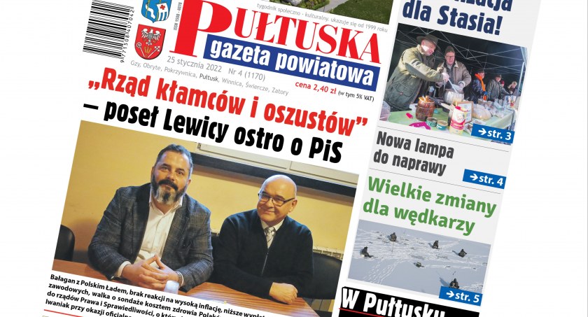 W aktualnym, 4 numerze Pułtuskiej Gazety Powiatowej