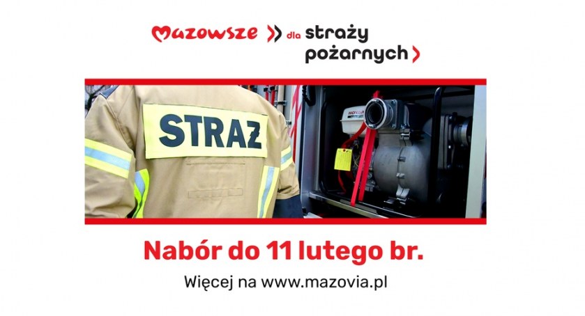 Jest wsparcie dla strażaków od samorządu Mazowsza