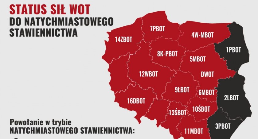 WOT: zmiana statusu do natychmiastowego stawiennictwa żołnierzy